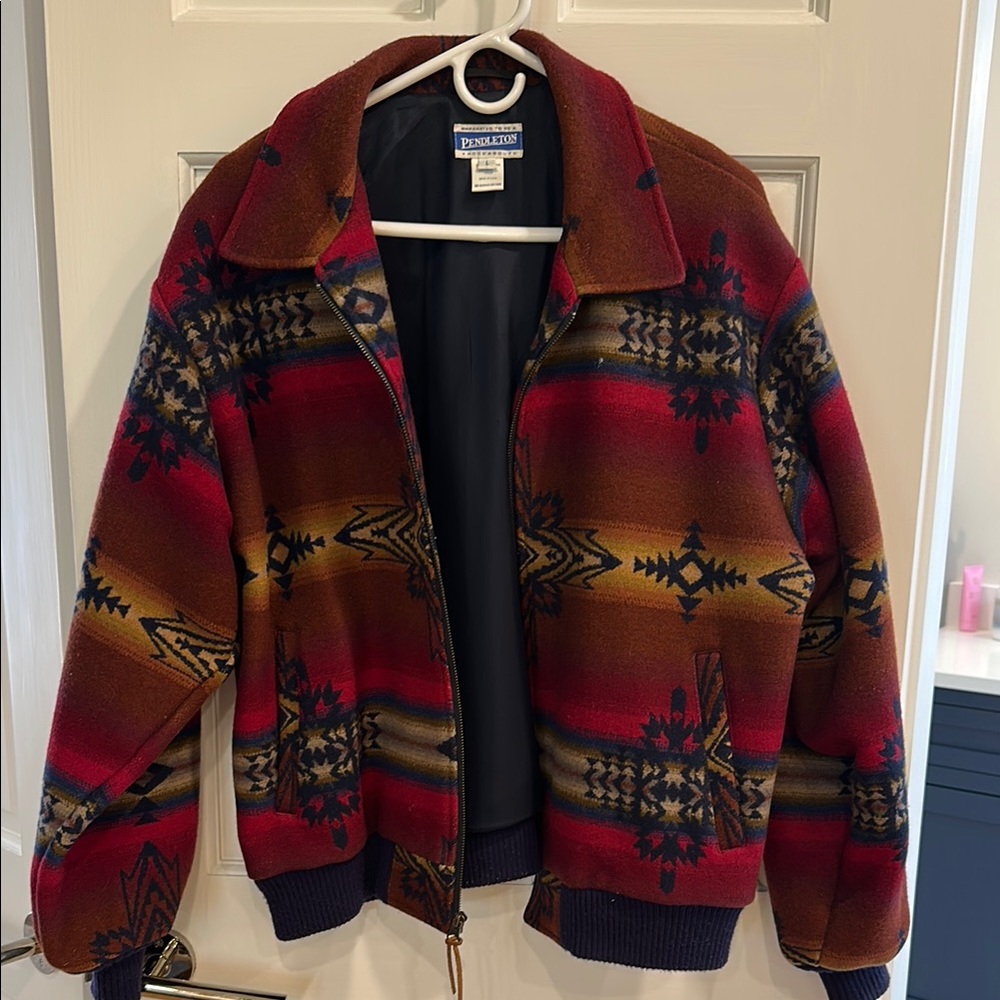 Pendleton Red and Brown Patterned Jacket